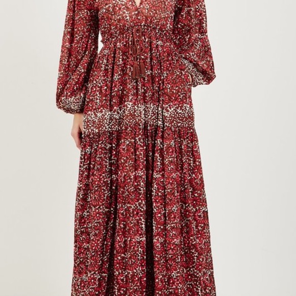 Ulla Johnson Alethea Henna long sleeve red dress size 4. Worn once - Picture 8 of 8